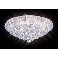 Unbranded DIIL30003 - 8 Light Crystal and Chrome Semi Flush Light