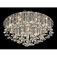 Unbranded DIIL50373 - 12 Light Polished Chrome Semi Flush Light