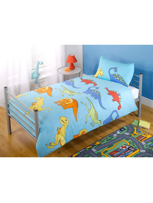 Unbranded Dinosaur Single Duvet Cover and Pillowcase Set -