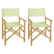 Unbranded Directors Chair FSC 2 Pack, Lime