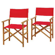 Unbranded Directors Chair FSC 2 Pack, Red