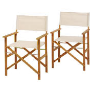 Unbranded Directors Chair FSC 2 Pack, Taupe