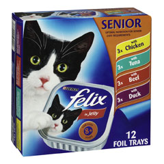 Felix Senior is specially designed to give your cat better health in those later years. The meal-siz