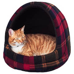 A comfortable, cosy bed for your cat with a removable mattress for easy washing in your machine. It 