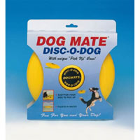Dog Toy - Yellow tough polymer Plastic Flying Disc 230Mm A Frisbee type dog toy that dogs will love 