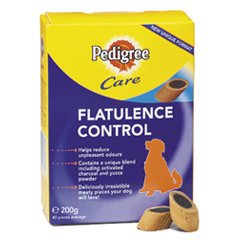 Pedigree`s new range of treats give health benefits to your dog too! Pedigree Care Flatulence Contro