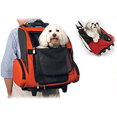 This soft-sided wheeled carrier, is easy to pull, has a multi-stage telescopic handle and comfortabl