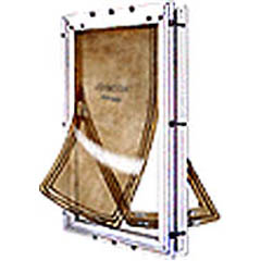 You will love this door!  The flexible, two-way panel with soft vinyl flap is safe for any pet. Perm