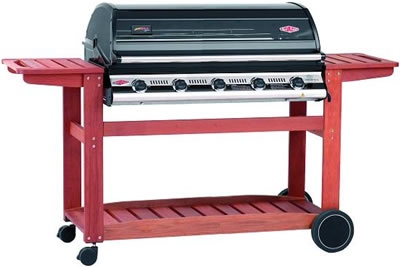 Discovery 5 Burner Roaster BBQ - Timber Trolley