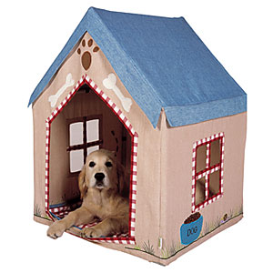 In the Dog House! Don`t leave your dog out!  This beautiful 100% cotton appliqued and embroided Dog