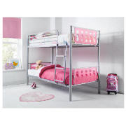 Unbranded Domino Bunk Bed, Pink with Comfykids Blue