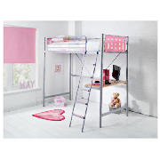Unbranded Domino High-Sleeper, Pink with Comfykids Pink