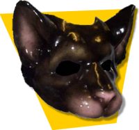 Domino Mask Black Cat