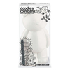Unbranded Doodle a Coin Bank Bear Black and White
