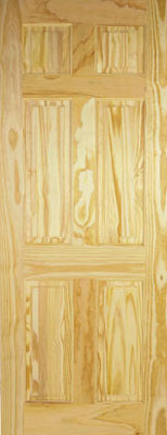 Unbranded DOOR CLEAR PINE 6 PANEL 78x28