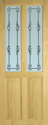 Unbranded DOOR CLEAR PINE RICHMOND BLUEBELL 78x24