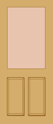 Unbranded DOOR HARDWOOD 2 x G 2 PANEL 78x30