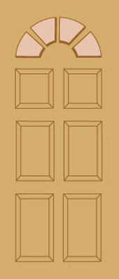 Unbranded DOOR HARDWOOD CAROLINA 6 PANEL 78x30