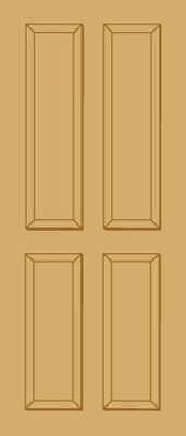 Unbranded DOOR HARDWOOD COLONIAL 4 PANEL 78x33