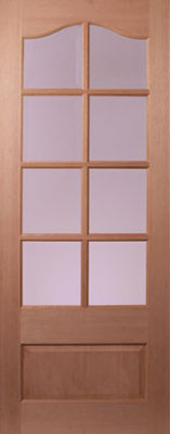 Unbranded DOOR HARDWOOD KENT 8 LIGHT GLAZED 78x27