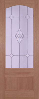 HARDWOOD KENT SINGLE TEMPERED ABE LEAD GLAZED DOOR.THE THICKNESS OF THIS DOOR IS 35mm AND IS
