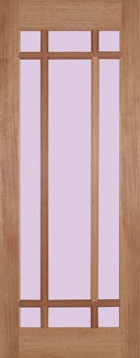 Unbranded DOOR HARDWOOD LYON GLAZED 78x27