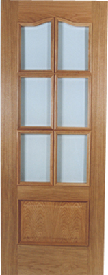 Unbranded DOOR OAK KENT 6 LIGHT GLAZED RAISED 78x24