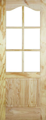 Unbranded DOOR SEMI CLEAR PINE HAVANA GLZD 78x24