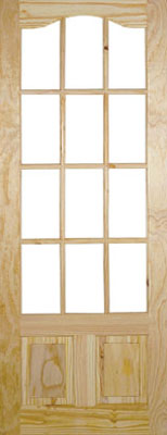 Unbranded DOOR SEMI CLEAR PINE PARK LANE GLAZED 78x27