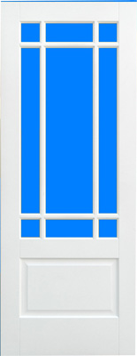 WHITE PRIMED DOWNHAM CLEAR BEVELLED TOUGHENED GLAZED DOOR.THE THICKNESS OF THIS DOOR IS 35mm AND IS