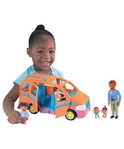 Join Doras and her family on their adventures. The van plays the vamonos song, makes lots of fun