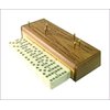 Unbranded Double 6 Dominoes with Walnut Cribbage Board Lid