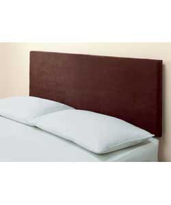 Double Faux Suede Headboard - Chocolate