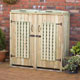 A great way to house all your household wheelie bins and keep the garden looking nice.