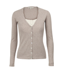 Unbranded DOUBLE LAYER MOCK BLOUSE CARDIGAN