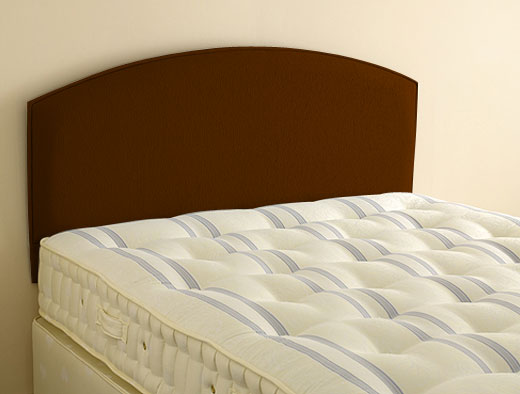 Subtle curved headboard finished in chocolate faux suede. A simple but stylish headboard (Size: Doub