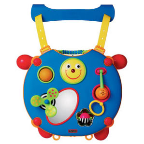 With 20 activities to interest your baby. Attaches to a playpen or cot and converts to a small activ