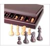 This classic double-weighted Rosewood chess set is in a traditional Staunton style. The pieces are m