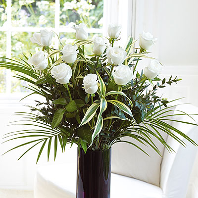 Unbranded Dozen Luxury White Rose Vase