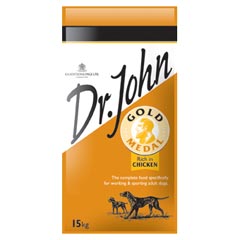 Dr John Gold Medal is a complete foodstuff specifically for working and sporting adult dogs, which c