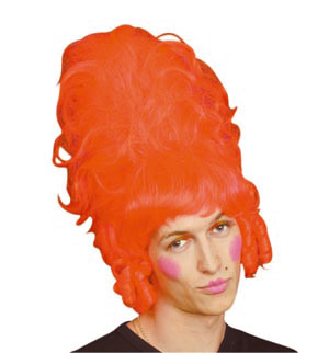 Unbranded Drag Queen wig, neon red/neon pink