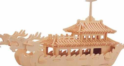 Unbranded Dragon Boat - Woodcraft Construction Kit- Quay