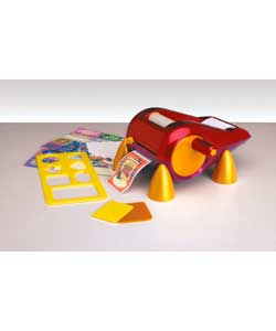 Paper sticker maker with child-safe paper cutter a