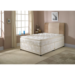 Pillow Comfort . An open coil spring unit, which has the added benefit of a cotton blend pillow top