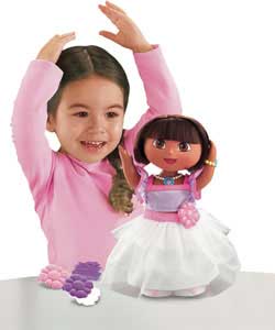 Dress and Dance Dora allows girls to control Doras dance by changing her dress. Dora comes with two