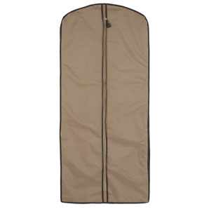 Keep your best dress clean and free from dust with this textured nylon protective cover. Its