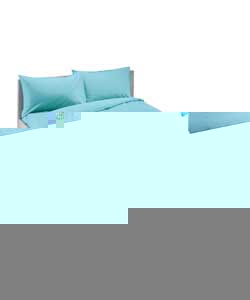 Set contains duvet cover and 2 pillowcases.50 cotton non-iron Percale, 50 polyester.Machine washable
