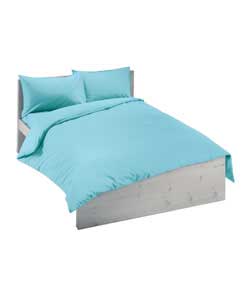 Set contains duvet cover and 2 pillowcases.50 cotton non-iron Percale, 50 polyester.Machine washable