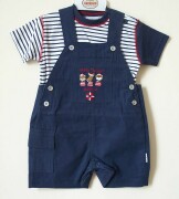 Delightful dungaree and t-shirt set