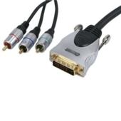 Unbranded DVI / 3 RCA Component Cable / 20m / 24k Gold